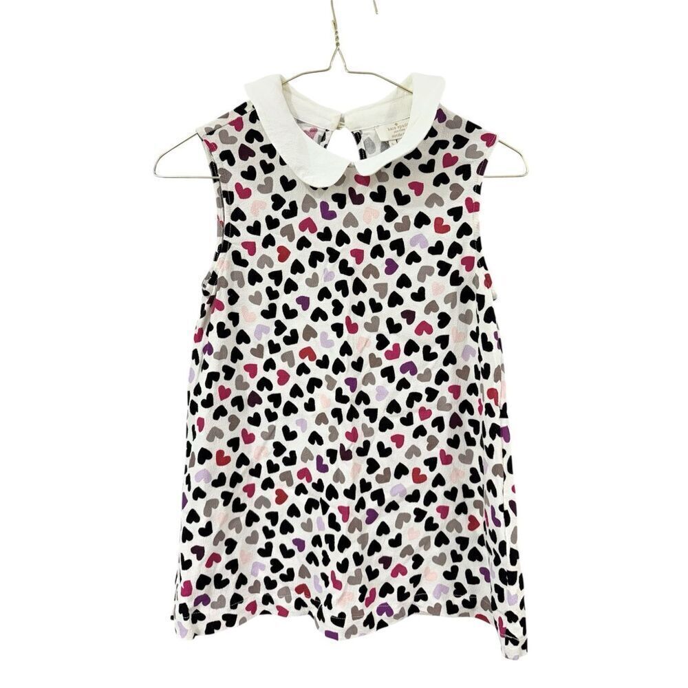 Kate Spade Girls Heart Print Top L